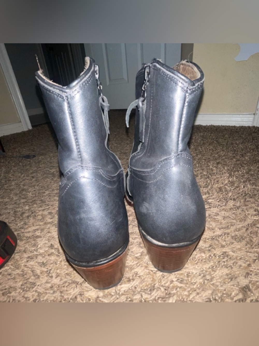 Tecovas The Daisy Scotch Western Ankle Boots 10B, Black - Picture 6 of 16